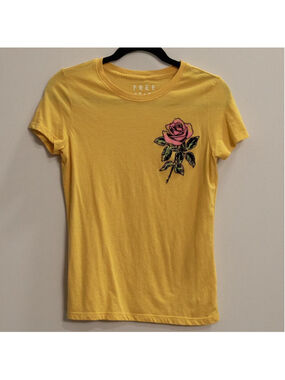 Free State yellow velvet rose baby t-shirt-L
